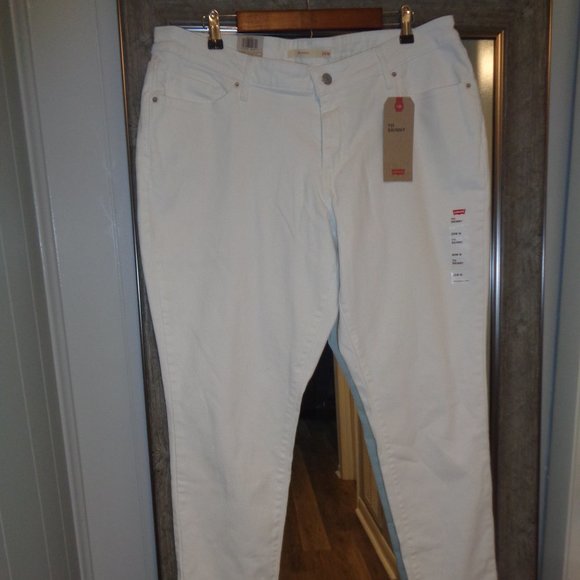 White Levi's 711 Skinny Jeans Size 20 - Picture 8 of 8